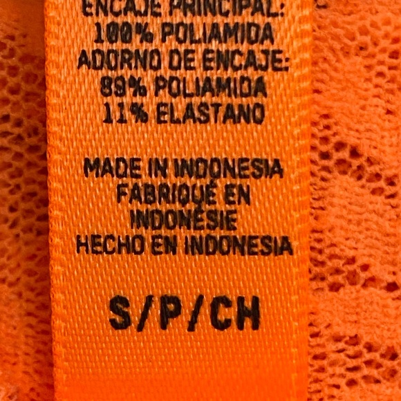 SKIMS Stretch Lace Adjustable Cami in Neon Orange women’s size Small - Picture 7 of 11